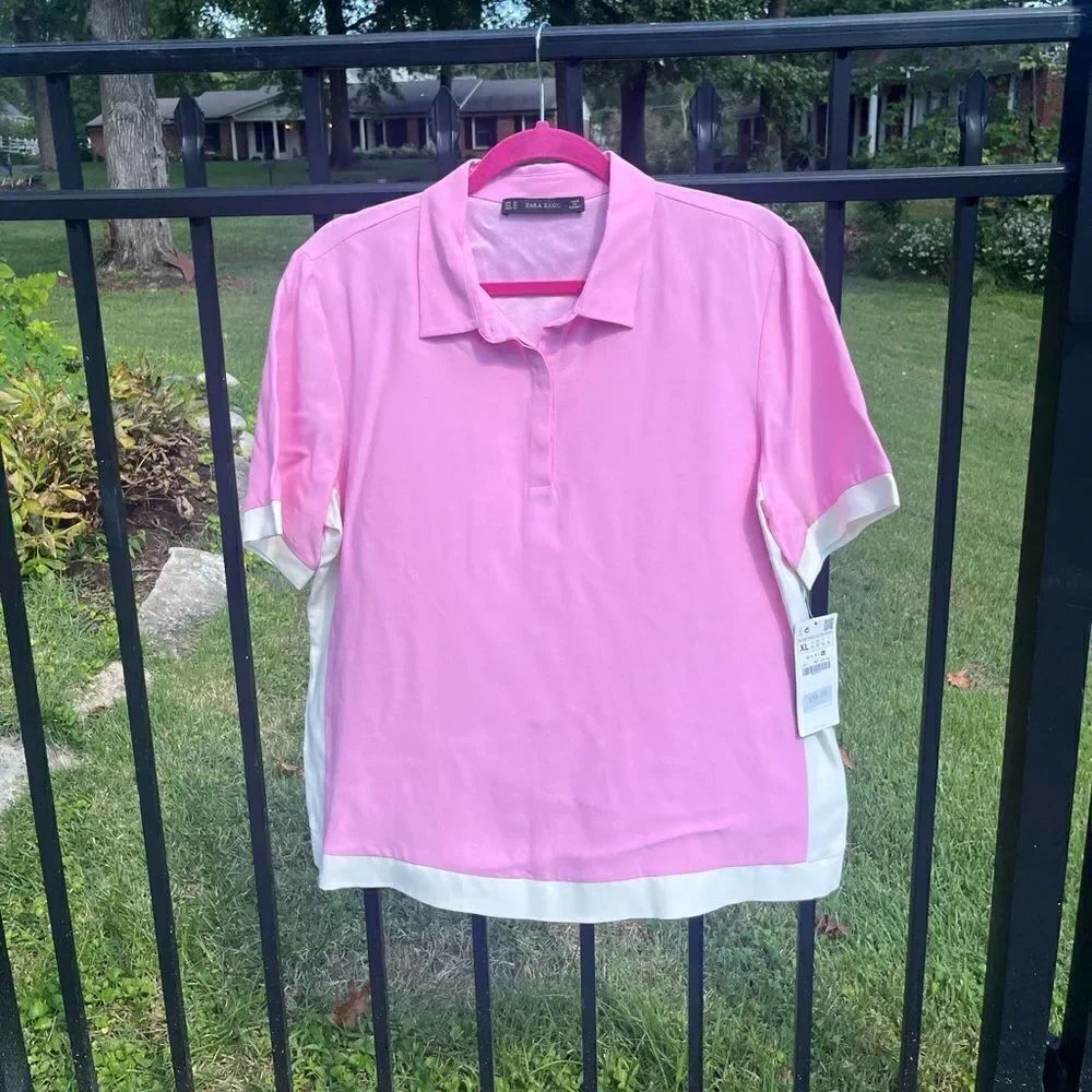 Zara Colorblock Collared Blouse NWT - Picture 5 of 5